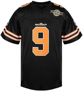 The Waterboy #9 Bobby Boucher Adam Sandler 50th Movie Mud Dogs Bourbon Bowl Football Jersey Uniform