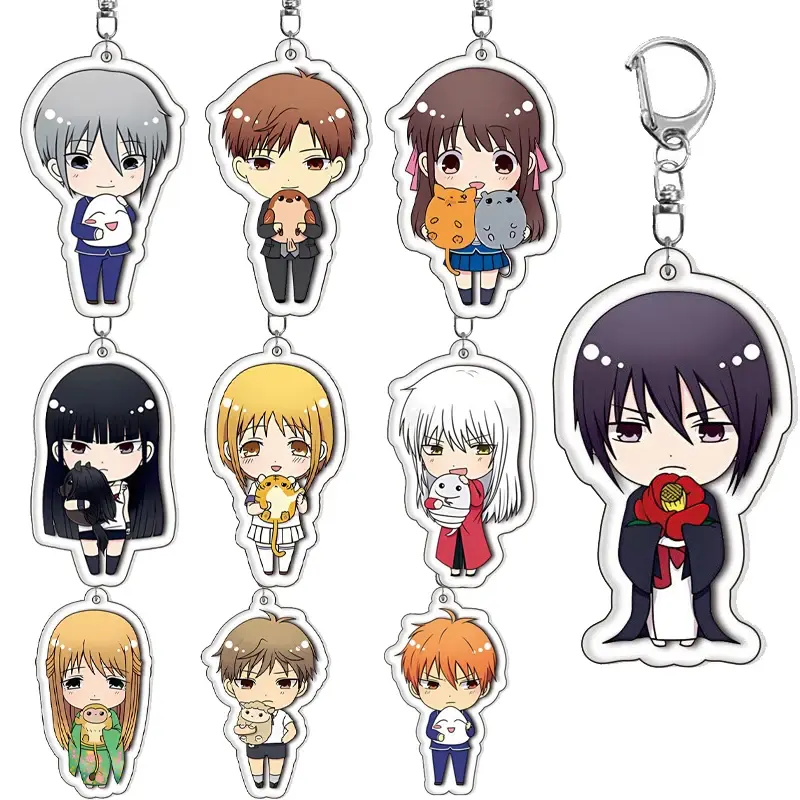 Fruits Basket Acrylic Keychain – Tohru Honda & Kyo Sohma Character Charm, Gift for Fans