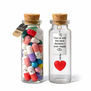 You're Still the Best Decision I Ever Made Valentines Day Gifts For Her Him Boyfriend Girlfriend Capsule Notes Pills in a Glass Bottle Letter Messages For Couples Valentine Gifts
