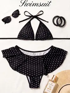 Women's Two-Piece Swimsuit Set, Push-Up Swimwear for Beach & Pool, New Arrival Teenage Girl Bathing Suit, Adult Swim