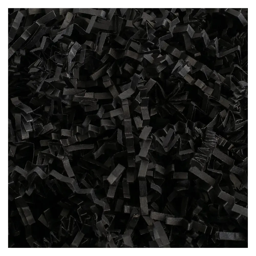 MagicWater Crinkle Cut Paper for Gift Baskets - Black - Perfect for Shredded Paper Filler, Basket Filler, Gift Boxes, Bridesmaid Gifts, Halloween Stuffers & More – Ideal for All Occasions