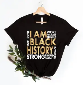 [100% Cotton]I am Black History Shirt, Black History Month Shirt, Black Lives Matter Shirt, Black History Month, BLM Shirt, Black Men Woman Civil Rights