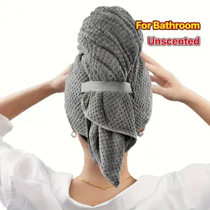 1 piece women's quick-drying hair drying towel - super absorbent curly hair headband, unscented household bathroom towel, comfortable high-capacity hair care cap