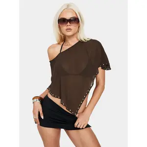 Safe Space Sheer Poncho Brown