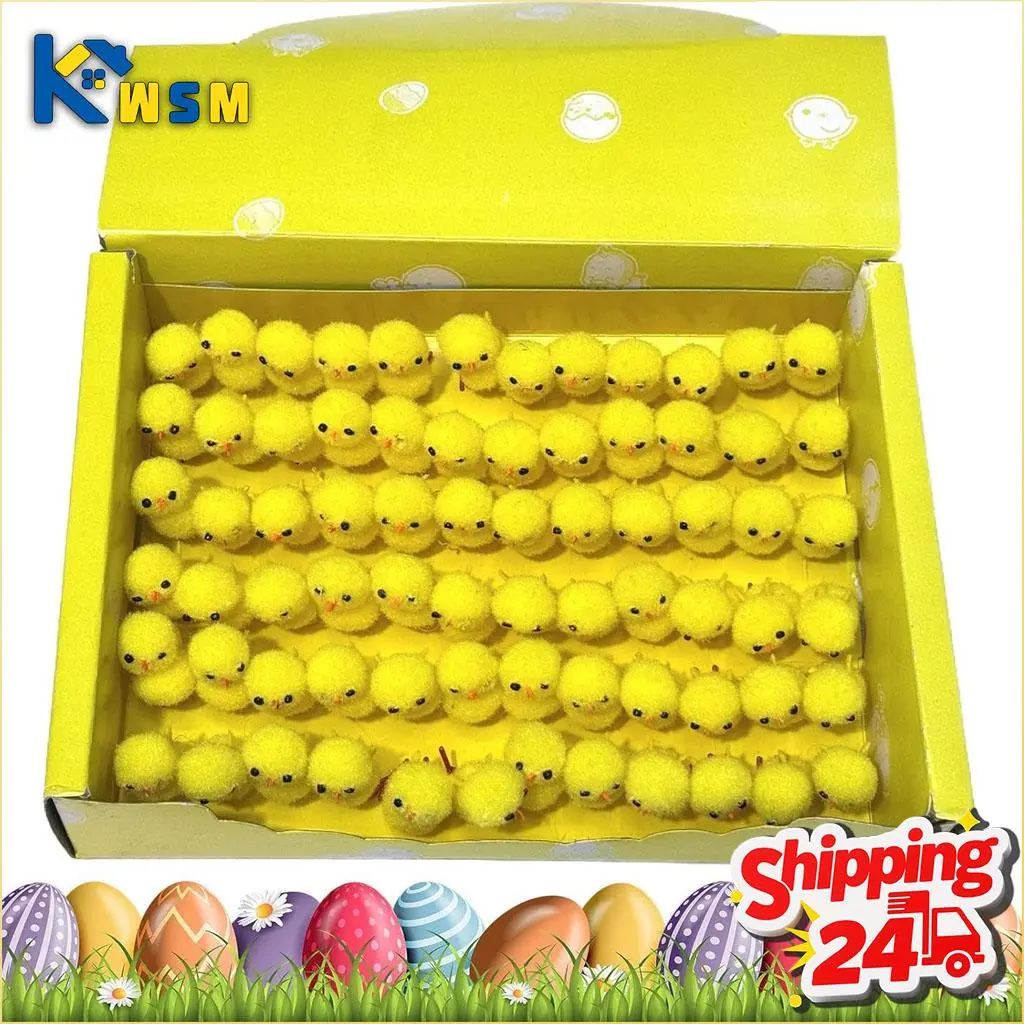 Easter Yellow Mini Chick DIY Craft Party Gift Egg Home Decor Holiday Decoration Festive Spring Ornament Display