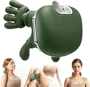 Human-Like Neck Massager with Heat for Pain Relief Deep Tissue, Cordless 4D Kneading Neck and Shoulder Massager Back Massager with Bionic fingers Massage and Screen, Ideal Gifts for Women Men