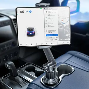 Tablet Holder for Car Cup Holder | 15" Mount for iPad & Phones (6–12.9")