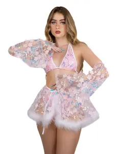 Pink Cloud Fairy Blossom Set (4 pcs) Festival Clothing