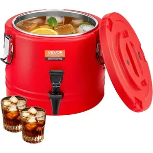VEVOR Insulated Beverage Dispenser, 8 Gal/30.3L Thermal Hot and Cold Drink Server Dispenser with Spigot, Food-Grade Cooler Jug with 304 Stainless Steel Interior, for Tea Coffee Restaurant OutdoorVEVOR Super Brand Day