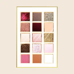 Pink Glitter Eyeshadow Pallet Wall Art, Chic Y2K Girly Poster Print, Bedroom Apartment Makeup Vanity Dorm Decor