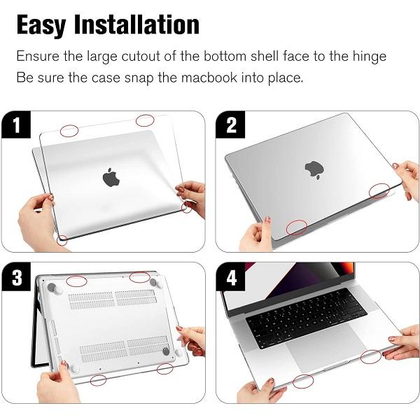 Fintie Case for MacBook Pro 16 (M4/M3/M2/M1 Chip, Model A3403/A3186/A2991/A2780/A2485), Snap-On Hard Shell Laptop Cover with Fully Vented Bottom
