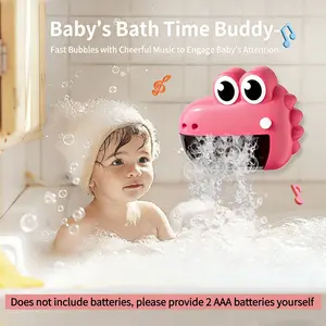Children Bath Toy Crocodile Water Spray Set Bath Bubble Maker, Fun Bubble Play for Boys and Girls, Baby Bathroom Bathtub Gift, Requires Aa Batteries