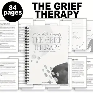 Emotional Health Planner Notebook, Grief Therapy 84-Day Healing Journey Personal Support Organizer, Guided Reflection & Comfort Diary for Life Changes