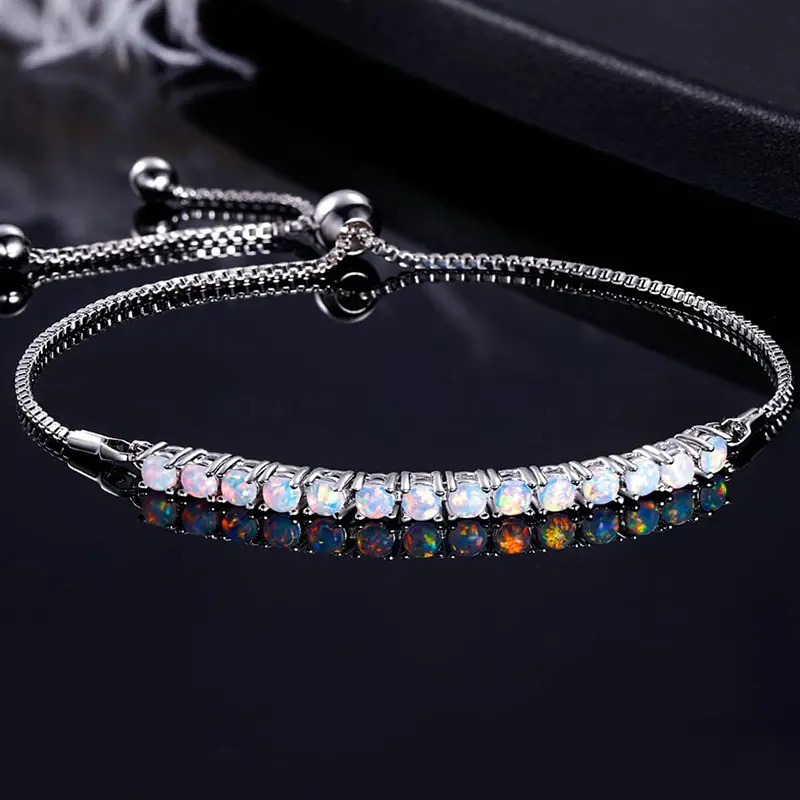 Unisex AAAAA+ D Color VVS Round Cut Cubic Zirconia Rhinestone Tennis Bangle Bracelet, 7in Hypoallergenic Shiny Simulated Diamond Jewelry, Ideal Gift for Partner