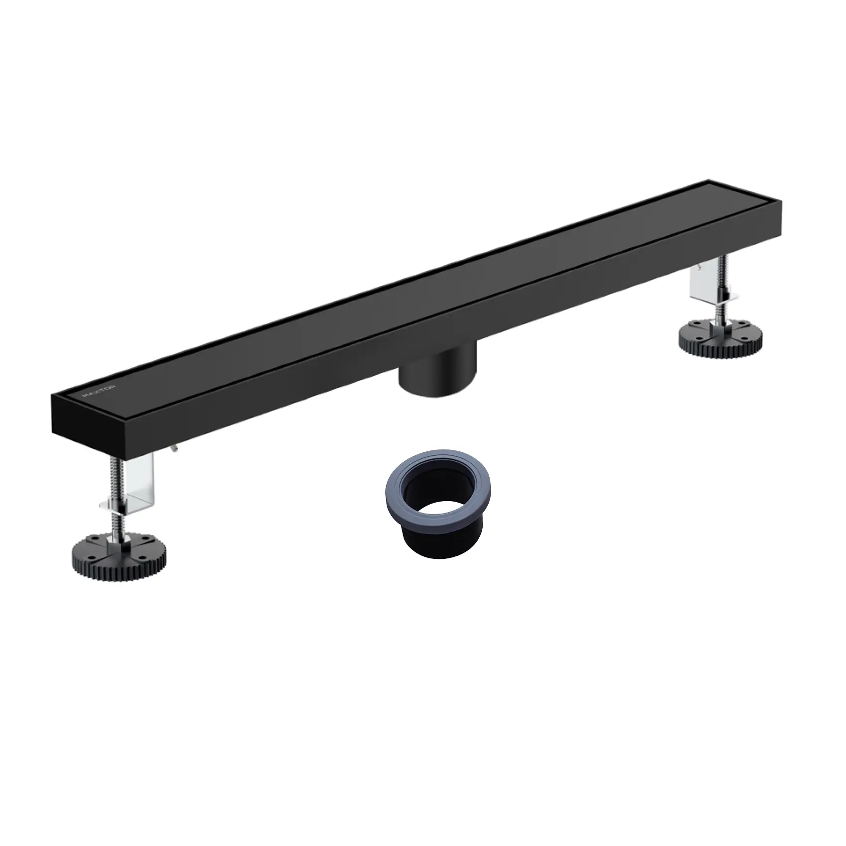 24 inch stainless steel linear shower drain rectangular floor drain with Flange in Matte Black, Brushed Nickel,Brushed Gold