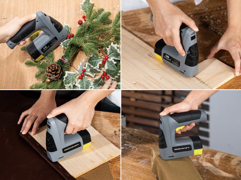 InoKraft 4V Cordless 2-in-1 Staple and Nail Gun, Light Duty Rechargeable for Upholstery, Wood, Carpentry, and DIY Projects InoKraft 4V Cordless 2-in-1 Staple and Nail Gun, Light Duty Rechargeable for Upholstery, Wood, Carpentry, and DIY Projects