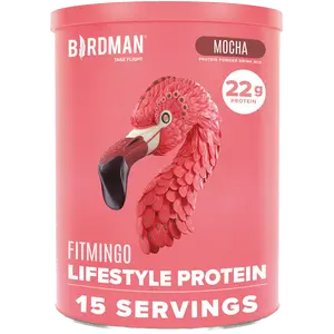 Fitmingo Plant Based Protein Powder- Mocha Flavor 1.12lbs - 22g Protein Per Serving Gluten Free Dairy Free Sugar Free Supplement for Fitness and Healthcare