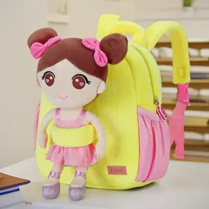 Mini Children Backpack, Lightweight Toddler Backpack for Preschool Kids, Cute Plush Doll Bag with Adjustable Straps, Multi-Functional Baby Travel Backpack Funny Bag