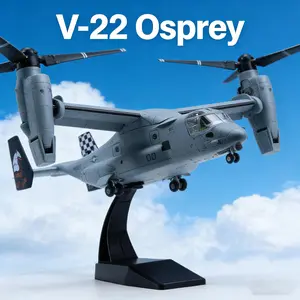 1/72 Scale V-22 Osprey Tiltrotor Attack Aircraft Die-cast Metal Military Aircraft Toy Model, Perfect As A Christmas Gift, Birthday Gift, Or For Collection And Display For aviation Enthusiasts. Collector Set