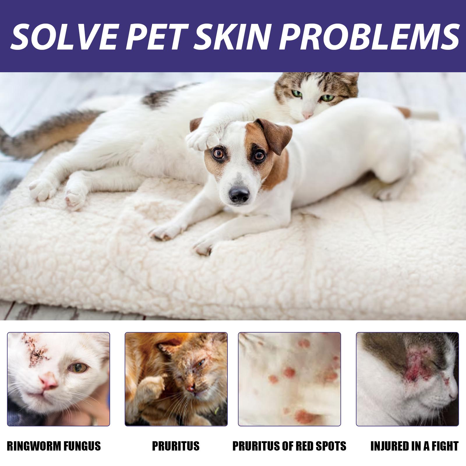 Pet Antibacterial Spray - Skin Care for Cats and Dogs - Skin Itching Repair Spray