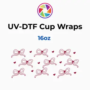 Dark Red Heart Bow Wrap