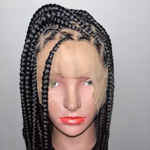 Handmade Knotless Box Braided Wig | Full 360 Lace | Glueless | Micro Box Braids | Ready to Wear | Natural Hairline