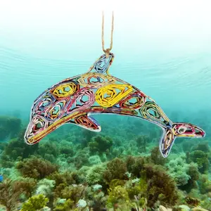 Paper Reef Dolphin Ornament •