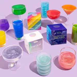 TikTok Famous Bundles - Edible Glitter Cotton Candy Drink Toppings - Sweet Bombs for Magical & Sparkly Bubbly Beverages