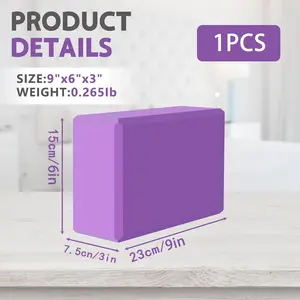 Yoga Blocks, Soft Non-Slip Surface, Premium Foam, Supportive & Lightweight, Odor Resistant, Ideal for Pilates, Meditation, Fitness, Stretching, Toning, Yoga Accessories