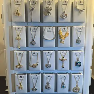 All-White Rotating Jewelry Display Stand — Manual & Automatic Electric Spinner for Necklaces, Pendant Sets & Earrings.