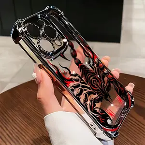 Black and Red Scorpion King Phone Case Compatible with iPhone 17 Air 16 15 14 13 12 11 Pro Max Plus 16e xs max Featuring Strengthened Four Corners Soft Back for Drop Protection Protective Cellphone