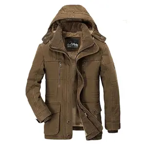 Winter Blue Cotton Solid Color Zippered Padded Jacket Casual Plush Lined Coat Womenswear Breathable