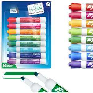 Dry Erase Markers, Low Odor Ink, Assorted Colors, Chisel Tip, 8 Count - Whiteboard, Calendar, Organization, Essential Supplies for Office, School, Classroom, Teachers
