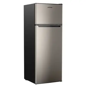 Upstreman mini fridges 7.7 Cu.Ft. Refrigerator with Freezer Double Door Fridge Adjustable Temperature Thermostat Large Capacity Reversible Door Swing Energy-Efficient Compact Mini for Apartment Office Dorm BD75/SD75 Home Appliance