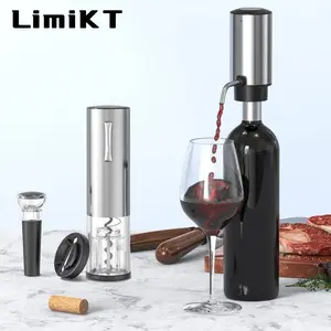 Electric Wine Opener Set, 1 Set USB Rechargeable Automatic Wine Opener & Wine Storage Tool, Kitchen Gadgets for Home Party