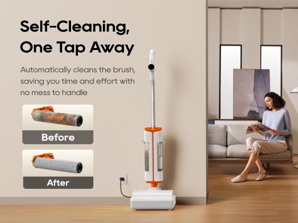 Dreame FloorX 110 Cordless Floor Washer, One-Touch Self-Cleaning & Hot Air Drying  Pickup & Mop, All in One  Fresh Water Cleaning,back to school,back to school haul