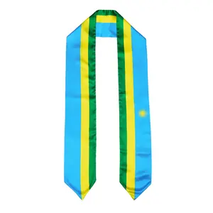 Rwanda Flag Graduation Stole, Sash, Scarf, Gift, Students, Quality, High School, College, Scarves, Adults, Men and Women, Satin