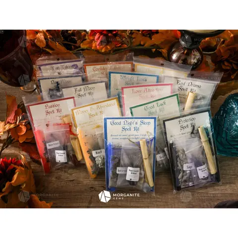 Mini Spell Kits – Crystal-Infused Ritual Kits for Intention Setting, Healing & Magic | Witchy Gifts for Beginners & Practitioners