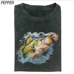 Fish smokin a bigass doink T-shirt, Funny Fishing Shirt, Bass Fish Cigar Graphic Tee, Outdoor Lifestyle Shirt Womenswear Top Streetwear Cotton