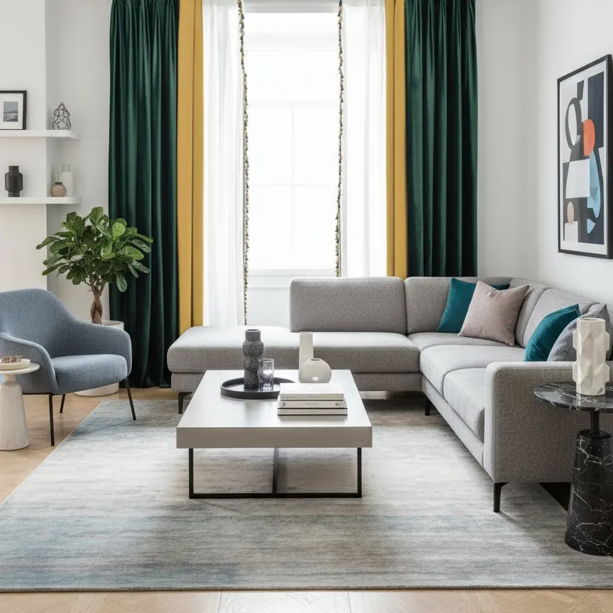 Modern Luxury Full Light Blocking Curtains, Custom Made High-End Living Room Bedroom Balcony Drapes, Thick Velvet Texture