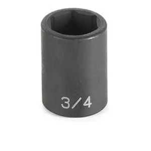 212 MAIN High Torque Impact Socket - 0.5 in. Drive x 15 mm Standard Steel Pneumatic Tool with Increased Strength (Grey Pneumatic 2015M) for Cycling & Outdoor Recreation Equipment