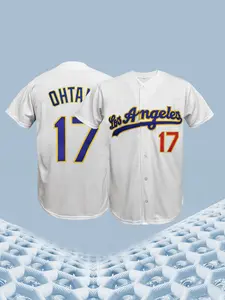 #5 Los Angeles Inspired Baseball Jersey for Men Women, Button Up Embroidered Baseball Shirt, Moisture Wicking Breathable Sports Uniform, Outdoor Clothing for Training, Game Day, Fan Gift & Casual Wear