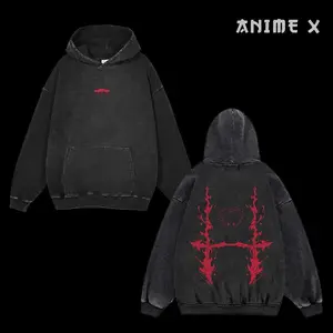 Retro Heavy Limited Choso X Cursed Womb - Jujutsu Kaisen Anime Double Printed Vintage Washed Hoodies Unisex Oversiz Breathable Cotton Hoodies
