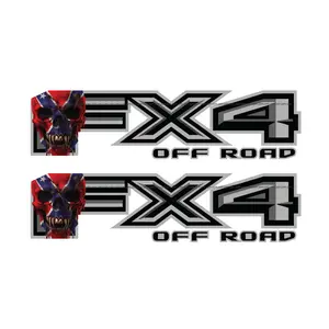 FX4 Off Road Decal Replacement Sticker F 150 Bedside / Skull Flag