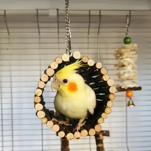 1pc Woven Hide Swing for Small Parrots, Chewable Climbing Toy, Fun Tunnel for Budgies and Lovebirds, Engaging Bird Playtime