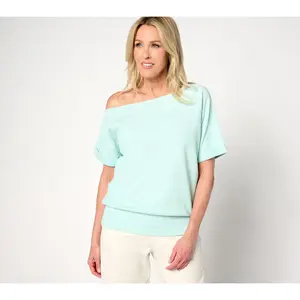 QVC BEAUTIFUL by Lawrence Zarian Women's Off-Shoulder Pullover Top