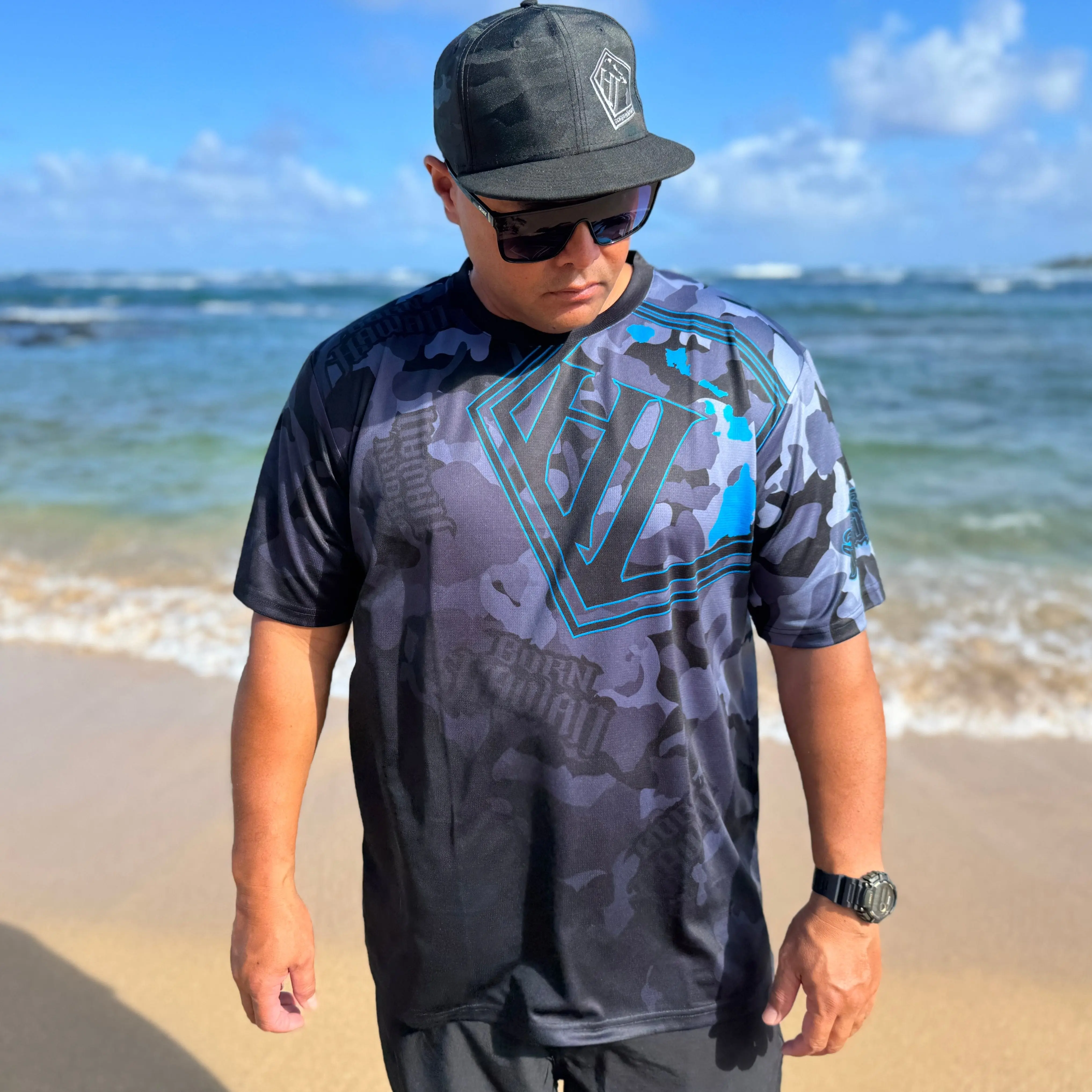 BLUE GLO CAMO JERSEY