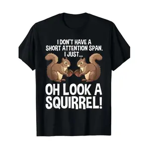 Funny Squirrel Graphic T-Shirt For Men And Women With Humorous Design Casual Round Neck Tee Perfect Gift For Pet Lovers