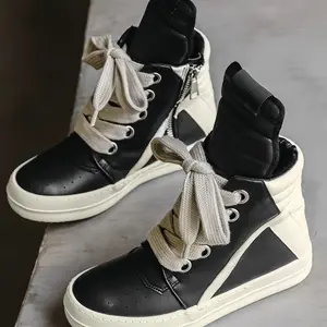 Men's High-Street Skateboard Shoes, Long Tongue, Thick Sole, Comfortable Soft Lining, Anti-Slip Wear Resistant, All Seasons