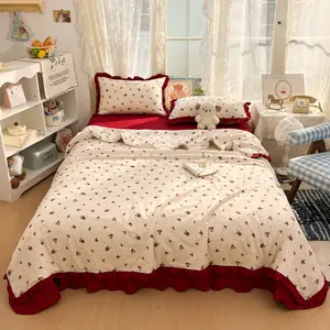 Summer Bedspread Dual-Use, Breathable Pleated Texture, Soft and Skin-Friendly, Comfortable, Four-Season Use